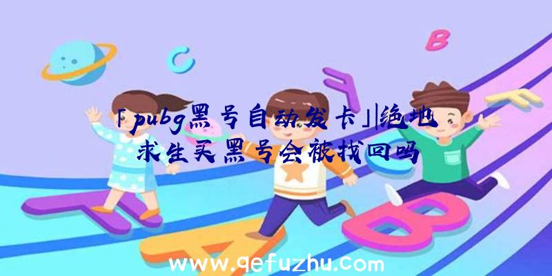 「pubg黑号自动发卡」|绝地求生买黑号会被找回吗